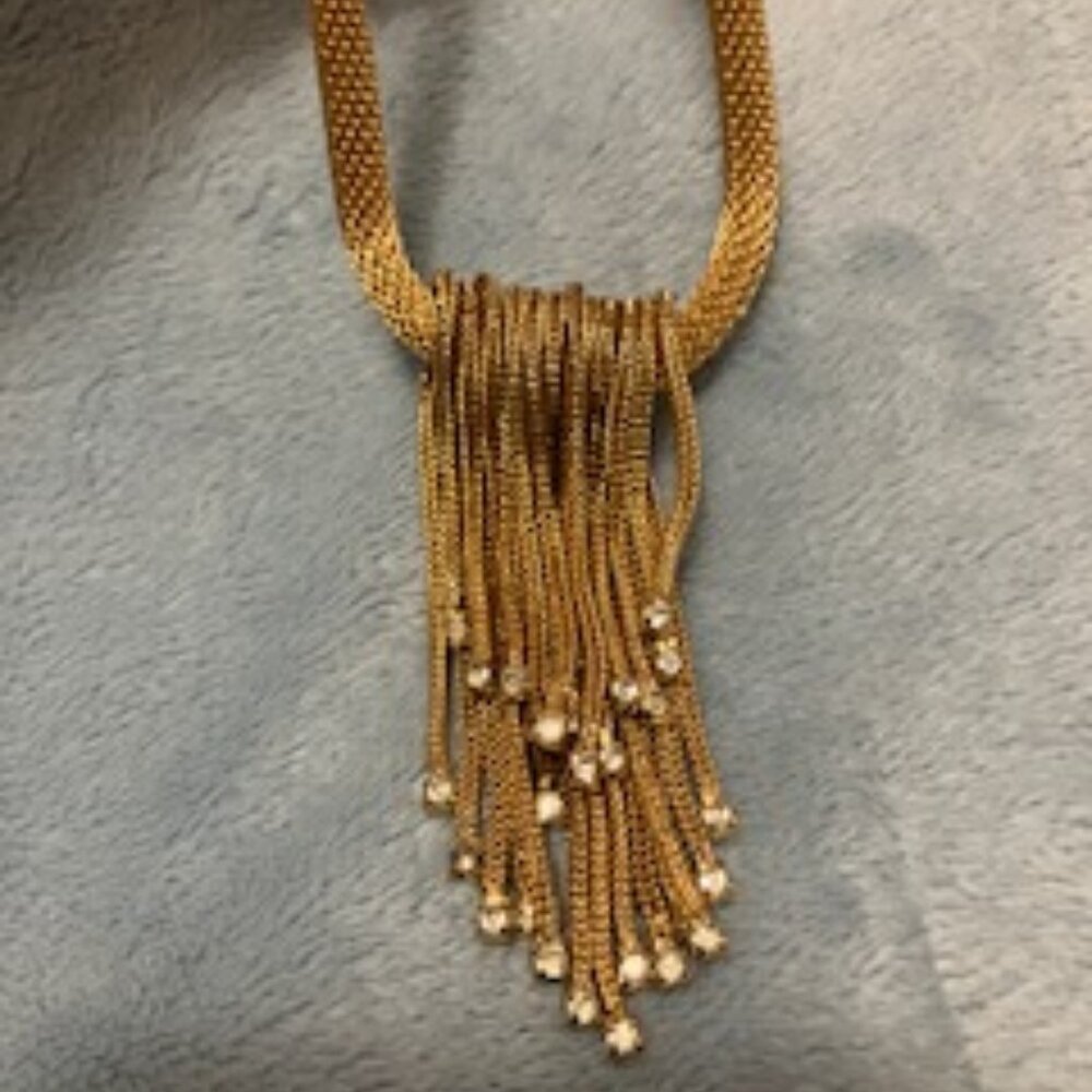 Vintage Hattie Carnegie Waterfall Necklace  Signed